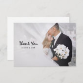 Einfache benutzerdefinierte Foto Hochzeit Dankesch Dankeskarte (Vorne/Hinten)