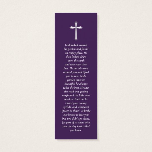 Einfache benutzerdefinierte Foto-Memorial-Lesezeic (Rückseite)