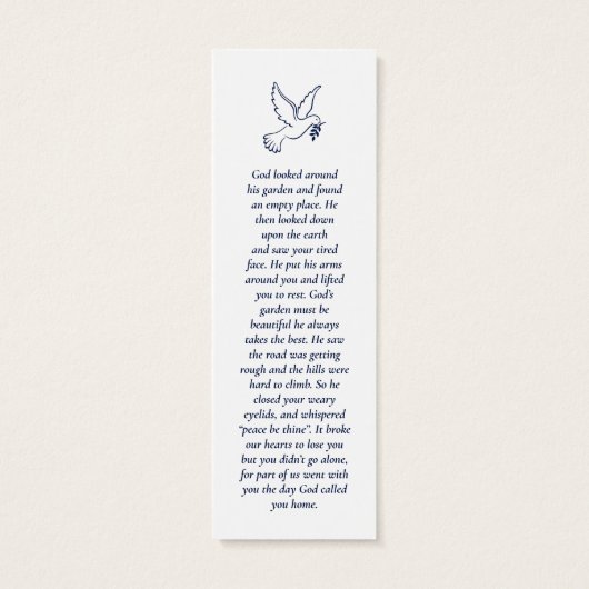 Einfache benutzerdefinierte Foto-Memorial-Lesezeic (Rückseite)