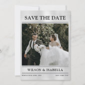 Einfache benutzerdefinierte Foto-Save the Date-Kar Save The Date (Vorderseite)