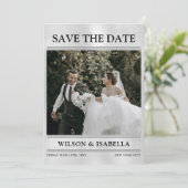 Einfache benutzerdefinierte Foto-Save the Date-Kar Save The Date (Stehend Vorderseite)