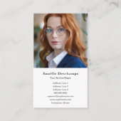 Einfache, benutzerdefinierte Foto-Vertikalkarte Visitenkarte (Vorderseite)