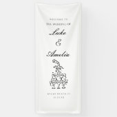 Einfache benutzerdefinierte Hochzeits-Willkommensb Banner (Vertikal)