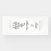 Einfache benutzerdefinierte Hochzeits-Willkommensb Banner (Horizontal)