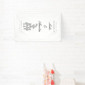 Einfache benutzerdefinierte Hochzeits-Willkommensb Banner (InSitu)