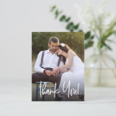 Einfache benutzerdefinierte Hochzeitsskripte für F Postkarte (Stehend Vorderseite)