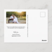 Einfache benutzerdefinierte Hochzeitsskripte für F Postkarte (Rückseite)