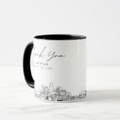 Einfache benutzerdefinierte Kaffeetasse zur Hochze (Vorderseite Links)