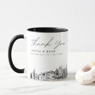 Einfache benutzerdefinierte Kaffeetasse zur Hochze