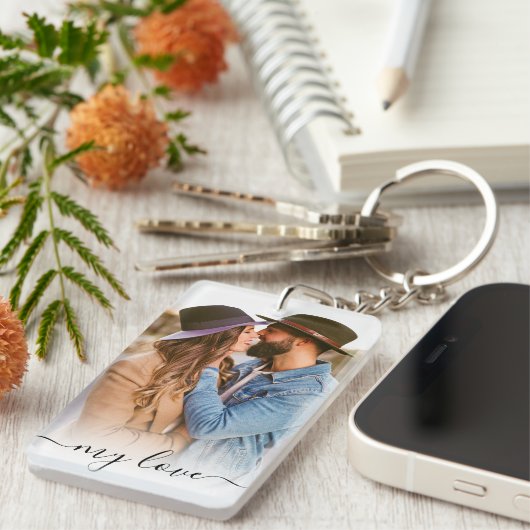 Einfache benutzerdefinierte Liebe - Textkombinatio Schlüsselanhänger (Vorderseite rechts)