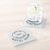 Einfache, benutzerdefinierte Logo-Hotel-Namen jede Glasuntersetzer (Schrägansicht)