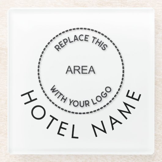 Einfache, benutzerdefinierte Logo-Hotel-Namen jede Glasuntersetzer (Vorderseite)