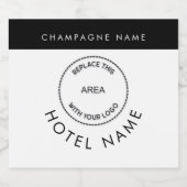 Einfache, benutzerdefinierte Logo-Hotel-Namen jede Schaumweinetikett (Einzelnes Label)