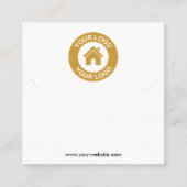 Einfache, benutzerdefinierte Logo-Netzwerkkarte fü Quadratische Visitenkarte (Vorderseite)