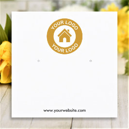 Einfache, benutzerdefinierte Logo-Schmuckkarte Quadratische Visitenkarte