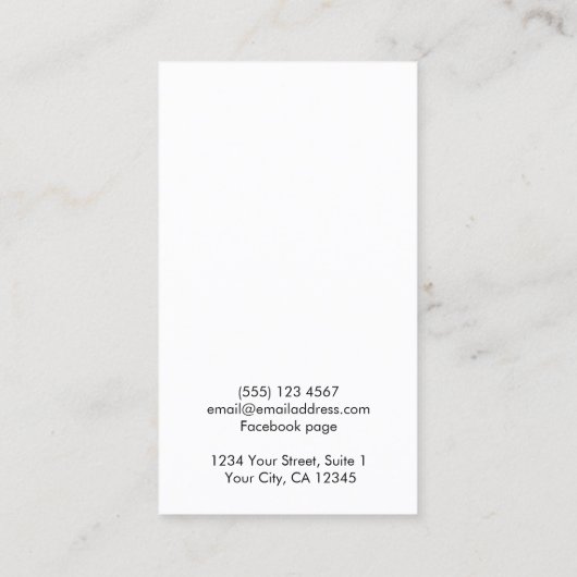 Einfache, benutzerdefinierte Logo-Schmuckkarte Visitenkarte (Rückseite)