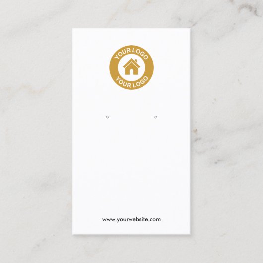 Einfache, benutzerdefinierte Logo-Schmuckkarte Visitenkarte (Vorderseite)