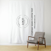 Einfache benutzerdefinierte Logotext-Website-Hinte Wandteppich (Beispiel)
