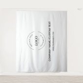 Einfache benutzerdefinierte Logotext-Website-Hinte Wandteppich (Vorderseite)