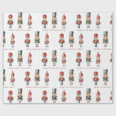 Einfache benutzerdefinierte Nutcracker Weihnachtsf Geschenkpapier (Flach)