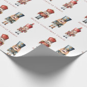 Einfache benutzerdefinierte Nutcracker Weihnachtsf Geschenkpapier (Ecke)