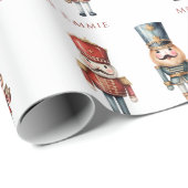 Einfache benutzerdefinierte Nutcracker Weihnachtsf Geschenkpapier (Rolleneckpunkt)