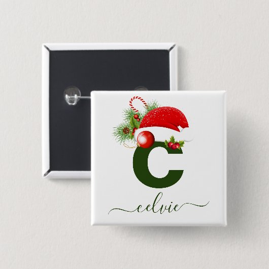 Einfache benutzerdefinierte Personalisierte Monogr Button (Vorne & Hinten)