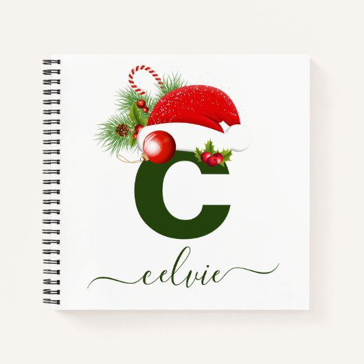 Einfache benutzerdefinierte Personalisierte Monogr Notizblock (Vorderseite)