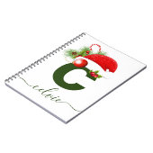 Einfache benutzerdefinierte Personalisierte Monogr Notizblock (Linke Seite)