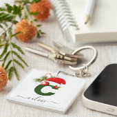 Einfache benutzerdefinierte Personalisierte Monogr Schlüsselanhänger (Vorderseite rechts)