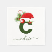 Einfache benutzerdefinierte Personalisierte Monogr Serviette (Vorderseite)