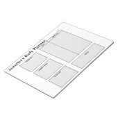 einfache, benutzerdefinierte Planerziele Notizblock (angewinkelt)