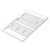 einfache, benutzerdefinierte Planerziele Notizblock (angewinkelt)