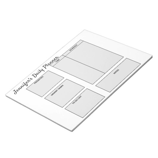 einfache, benutzerdefinierte Planerziele Notizblock (angewinkelt)