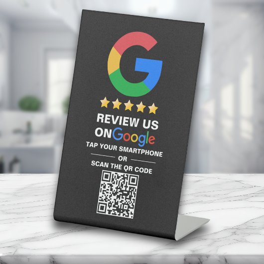 Einfache benutzerdefinierte QR-Code Google Review  Sockelschild