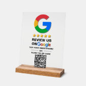 Einfache benutzerdefinierte QR-Code Google-Überprü Acrylschild (Winkel)