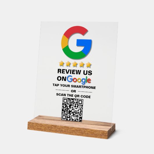 Einfache benutzerdefinierte QR-Code Google-Überprü Acrylschild (Winkel)