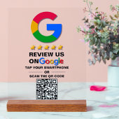 Einfache benutzerdefinierte QR-Code Google-Überprü Acrylschild