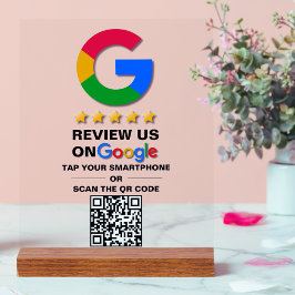 Einfache benutzerdefinierte QR-Code Google-Überprü Acrylschild