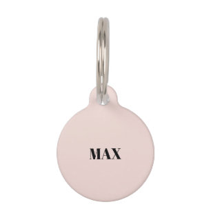 Einfache, benutzerdefinierte Rosa minimalistisch H Haustiermarke