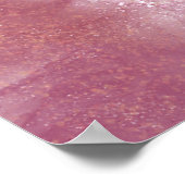 Einfache benutzerdefinierte Rose Gold-Marmor Wasse Poster (Ecke)