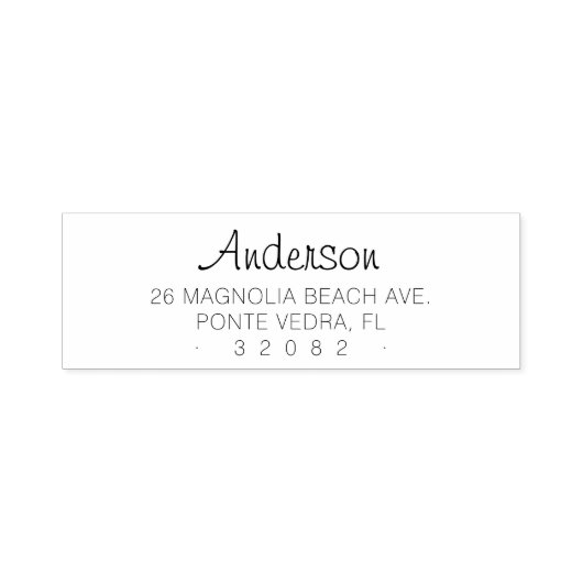 Einfache benutzerdefinierte Rücksendeadresse 04 . Permastempel (Design)