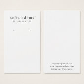 Einfache, benutzerdefinierte Schwarz-Weiß-Ohrring- (Vorne & Hinten)