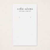 Einfache, benutzerdefinierte Schwarz-Weiß-Ohrring- (Vorderseite)