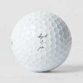 Einfache benutzerdefinierte Skriptnamen Wedding Ti Golfball (Vorderseite)