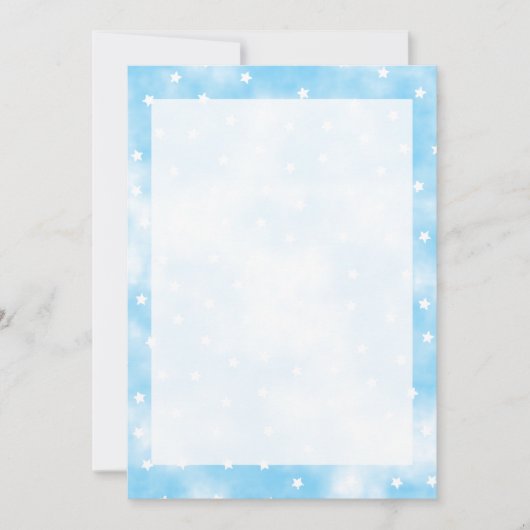 Einfache benutzerdefinierte Sterne Himmelfarbe Gre Einladung (Vorderseite)
