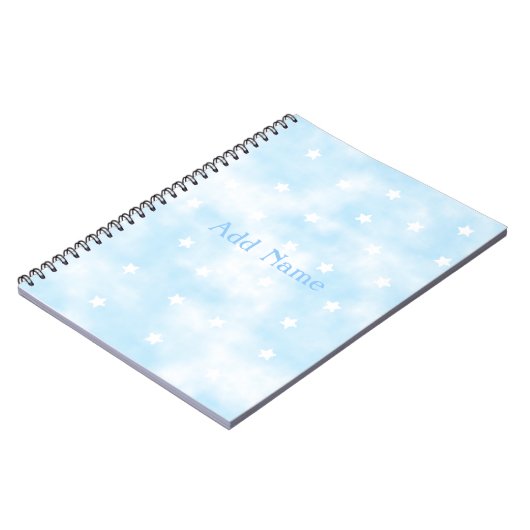 Einfache benutzerdefinierte Sterne Himmelfarbe Notizblock (Linke Seite)