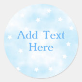 Einfache benutzerdefinierte Sterne Himmelfarbe Runder Aufkleber (Vorderseite)