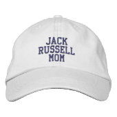 Einfache benutzerdefinierte Text-Jack Russell-Mama Bestickte Baseballkappe (Vorderseite)