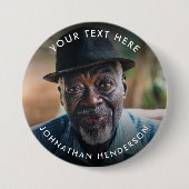 Einfache, benutzerdefinierte Textbeerdigung/Gedenk Button (Vorderseite)